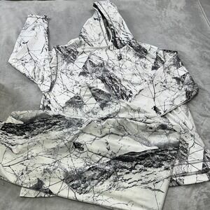Gamehide Sweatsuit Set Mens 4X White Naked North Snow Camo Hoodie Pants BFH